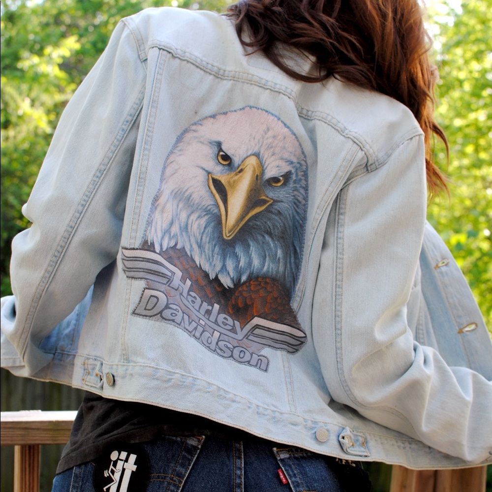 Vintage Harley Davidson Patch Denim Levi’s Jacket